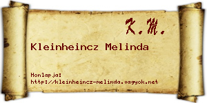 Kleinheincz Melinda névjegykártya